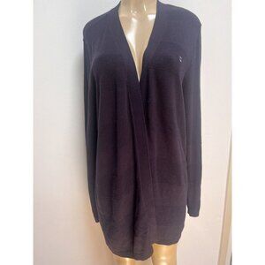 Lands End Outfitters Purple Long Open Front Cardigan Size XL New